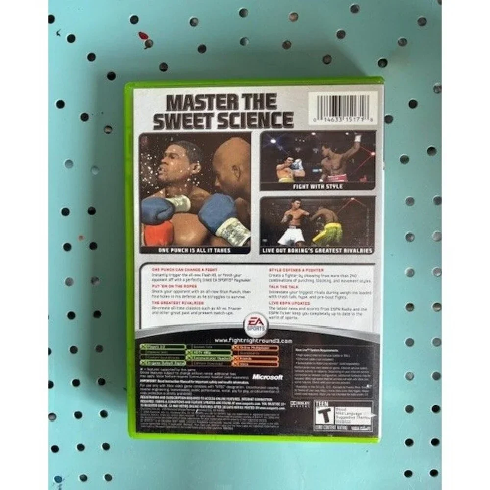 Fight Night Round 3 Xbox 2006 EA Sports Boxing Game Original Case & Disc Tested